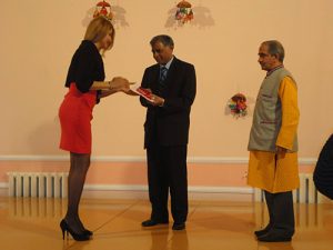 14 March, 2014 Yoga Graduation Day at Lal Bahadur Shastri Centre for Indian Culture, Tashkent.