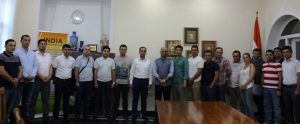 22 August, 2019 Ambassador Santosh Jha interacted with the 19 member delegation from Uzbekistan participating in Source India organised by SRTEPC