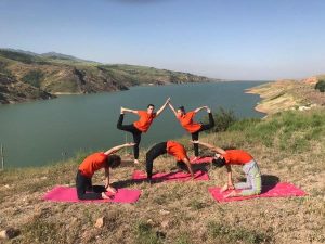 6 June 2020 Yoga Session at Ahangaran Reservoir, Angren region