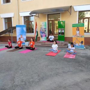 3rd June, 2020 Yoga Session at Shastri School No. 24, Tashkent