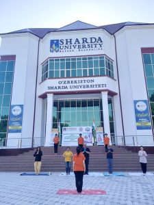 13 June, 2020 Yoga Session at Sharda University and Sardar Patel Monument, Andijan