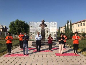 13 June, 2020 Yoga Session at Sharda University and Sardar Patel Monument, Andijan