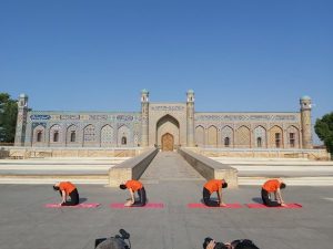 13 June, 2020 Yoga Session at Kokand Fortress and Kokand Institute of Pedagogy