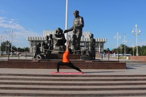 6 June, 2020 Yoga Master Class at Drujba Narodov Square, Tashkent