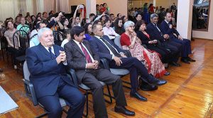 02 May, 2016 Ms. Sujata Mehta, Secretary, Ministry of External Affairs, H.E. Mr. Vinod Kumar, Ambassador of India and ohter guests enjoying hte performances by the students of LBSCIC, Tashkent