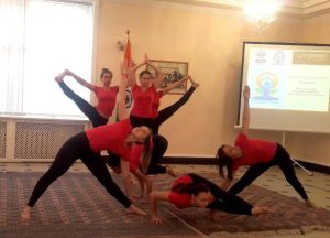 21 June, 2016 LBSCIC Yoga students performing at 2nd International Day of Yoga event