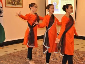 21 June, 2016 Welcome dance “Yognrity Samanvaya” by Kathak students of LBSCIC during 2nd International Day of Yoga