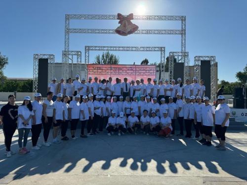 International Day of Yoga (IDY) session held on 29th May 2025 at Dostlik Park, Nukus