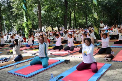 11th International Day of Yoga held on 21st June 2025 at Central Park, Tashkent