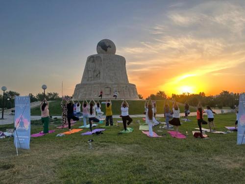 International Day of Yoga (IDY) session held on 13th May 2025 at Boqiy Bukhara