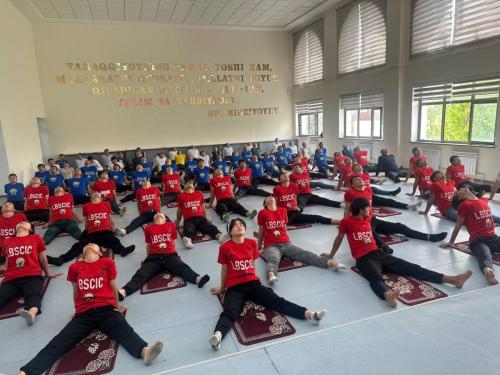 International Day of Yoga (IDY) session held on 30th April 2025 at the Denov Institute of Entrepreneurship and Pedagogy Yoga Club, Denov