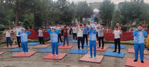 International Day of Yoga (IDY) session held on 26th May 2025 during the International Namangan Flower Festival in Namangan