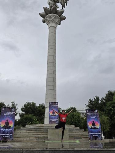 International Day of Yoga (IDY) session held on 26th May 2025 during the International Namangan Flower Festival in Namangan