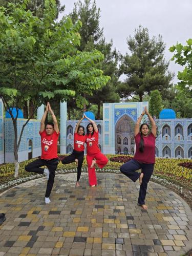 International Day of Yoga (IDY) session held on 26th May 2025 during the International Namangan Flower Festival in Namangan