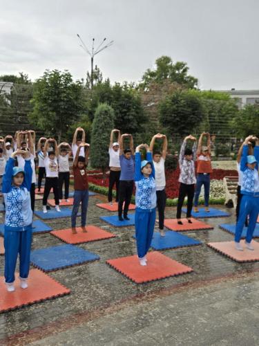 International Day of Yoga (IDY) session held on 26th May 2025 during the International Namangan Flower Festival in Namangan