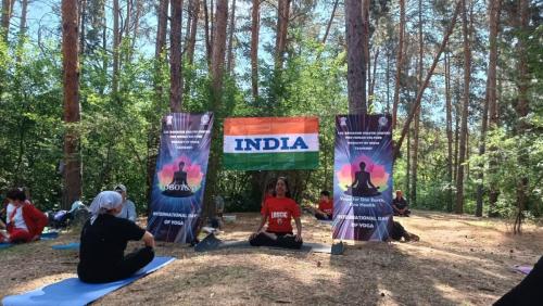International Day of Yoga (IDY) session held on 28th May 2025 at Sukok Nature Reserve, Tashkent Region