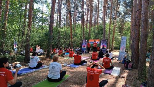 International Day of Yoga (IDY) session held on 28th May 2025 at Sukok Nature Reserve, Tashkent Region